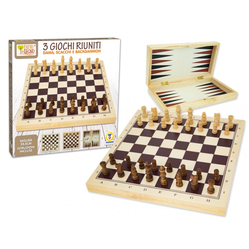 3 giochi riuniti - dama, scacchi, beckgammon