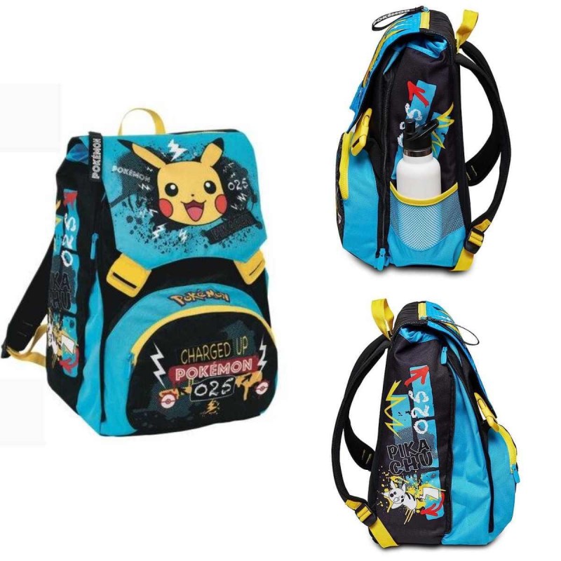 Zaino scuola sdoppiabile Pokemon + astuccio triplo - Sj seven